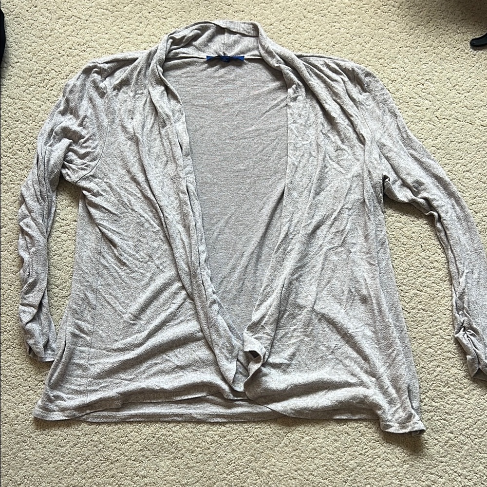 Apt. 9 Gray Open-Front Cardigan Sweater
